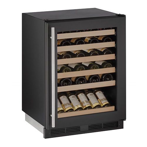 U-LINE 24  Wine Captain 48 Bottle Black Wine Cooler