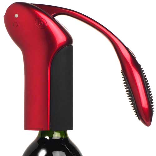 Metrokane Vertical Rabbit Corkscrew Wine Opener Red