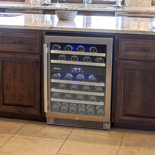 Avallon 46 Bottle Dual Zone Built-In Wine Cooler