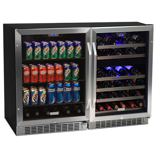 EdgeStar 46 Bottle + 148 Can Side-by-Side Wine & Beverage Center