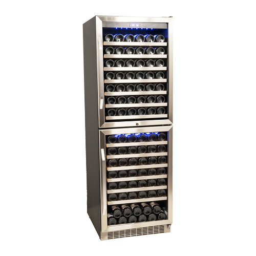 EdgeStar 155 Bottle Double Door Dual Zone Wine Cooler