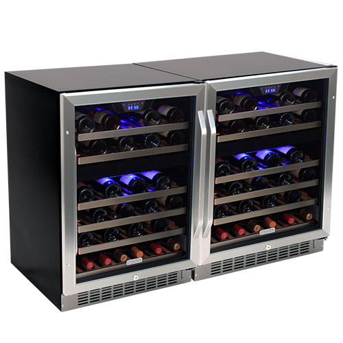 EdgeStar 92 Bottle Built-In Side-by-Side Wine Cooler