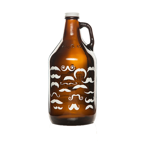 Many A Stache Growler 64 Oz