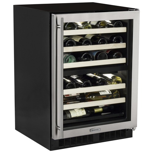 Marvel 24  Built-In Dual Zone Wine Cellar-Left Hinge