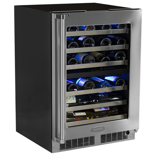 Marvel 24  Built-In Pro Dual Zone Wine Cellar with Lock-Left Hinge