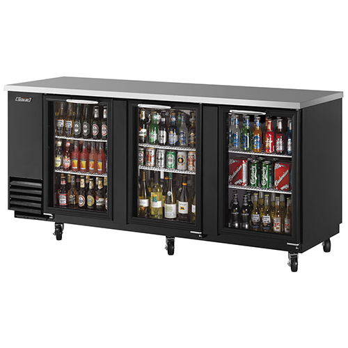Turbo Air 90 Three Glass Door Back Bar Refrigerator