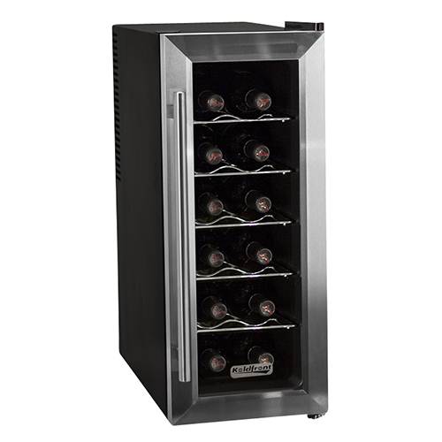 Koldfront 12 Bottle Stainless Steel Slim-Fit Wine Cooler