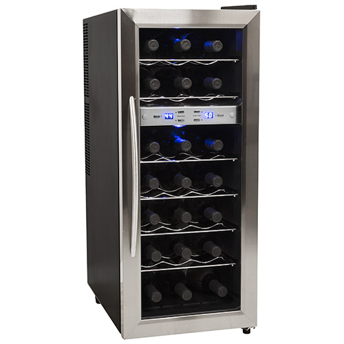 EdgeStar 21 Bottle Dual Zone Stainless Steel Wine Cooler