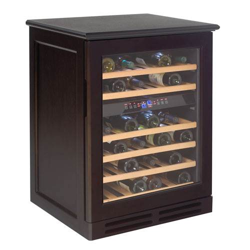 Avanti 46 Bottle Dual Zone Wood Cabinet Wine Cooler - Espresso